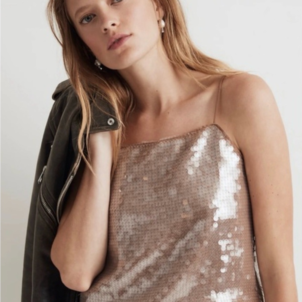 Madewell Rose Gold Sequin Cami